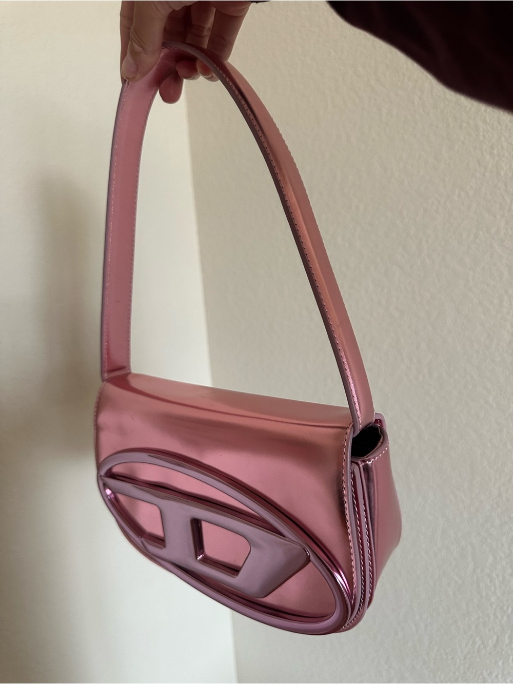 Pink Diesel Metallic Shoulder Bag - Women